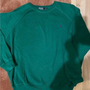 Ralph Lauren Men's Green Crewneck Sweater! Size L